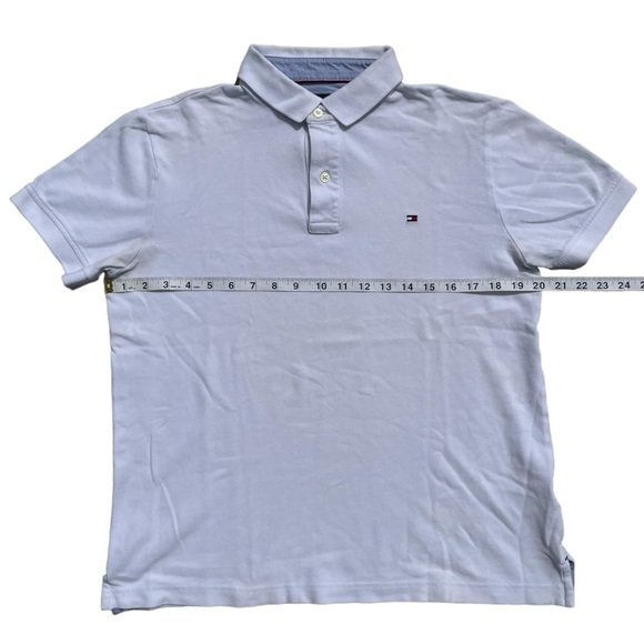 White Tommy Hilfiger Polo Shirt (M) - Picture 3 of 6